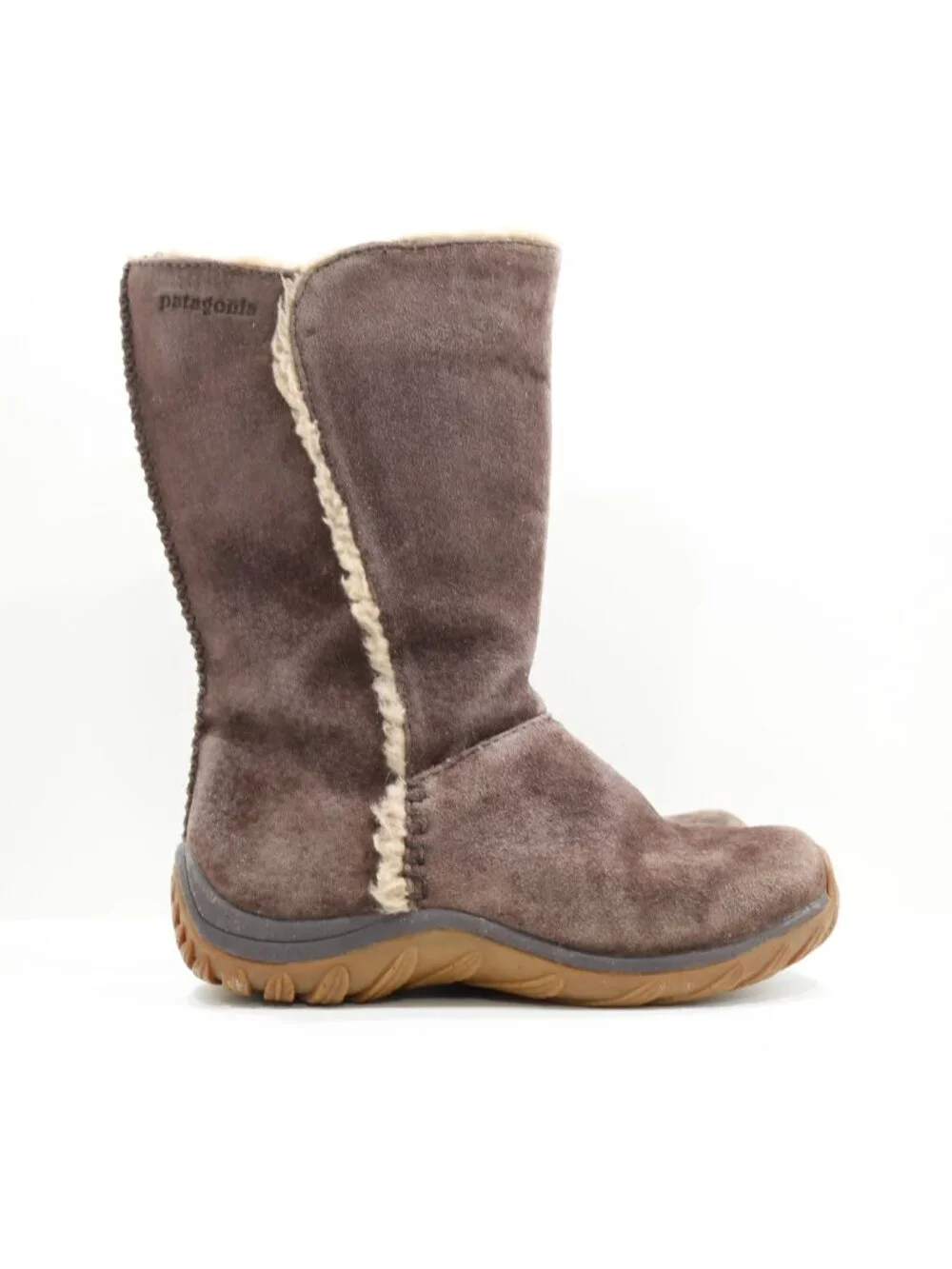 Patagonia Lugano Brown Suede Leather Insulated Waterproof Winter Boots - 6
